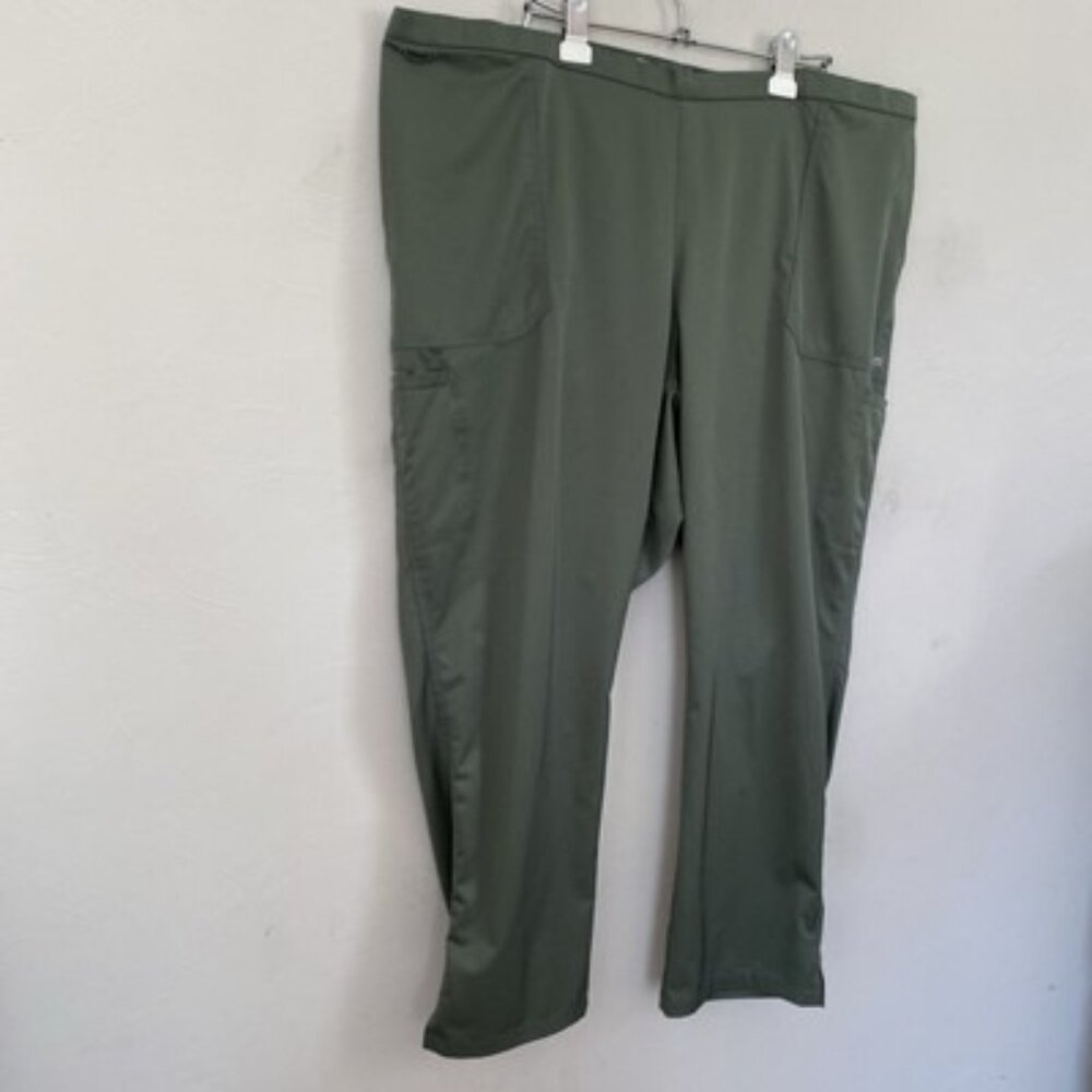 Carhartt Force 3XL Petite Military Green Pants Cargo Pockets Drawcord Hiking